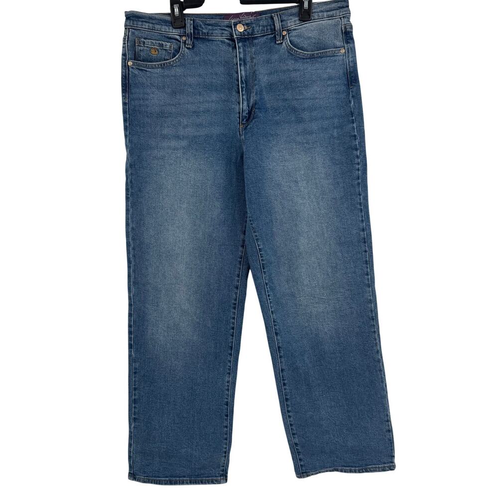 Gloria Vanderbilt Amanda Classic Tapered Jeans Blue Denim Womens Size 14 Stretch